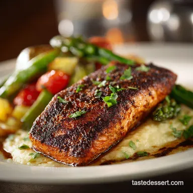 Blackened Salmon: Restaurant-Quality Pan-Seared Fillets Recipe Card