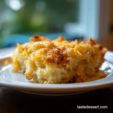 My Secret to NonSoggy Make Cracker Barrel Hashbrown Casserole Recipe Card