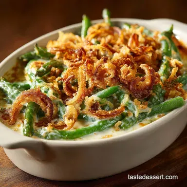 Green Bean Casserole Recipe: Scratch-Made Velout&eacute; Fresh Beans Recipe Card
