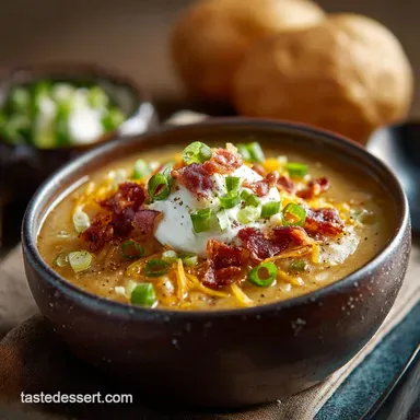 The Ultimate PubStyle Baked Potato Soup Recipe Flavour First Recipe Card