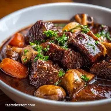 Beef Bourguignon The Best SundayBest French Beef Stew Recipe Recipe Card
