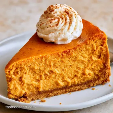 Cheesecake for Thanksgiving with Pumpkin Recipe Card