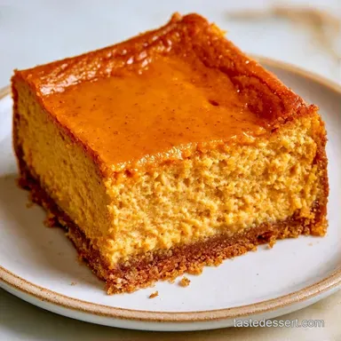 Pumpkin Cheesecake Squares with Ginger Recipe Card