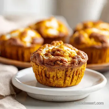 Pumpkin Cream Cheese Muffins with Velvety Center for 12 Servings