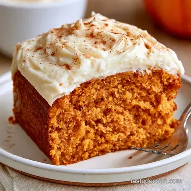 Pumpkin Spice Sheet Cake in 45 Minutes Recipe Card