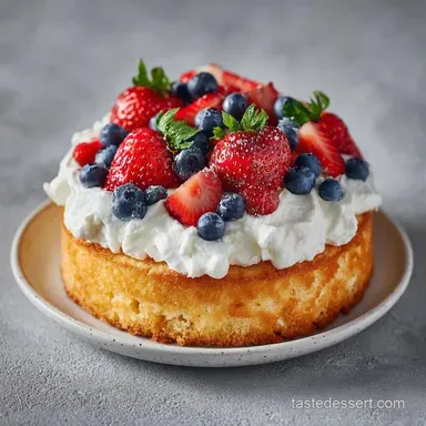 Quick Patriotic Cake Recipe: Fluffy Recipe Card
