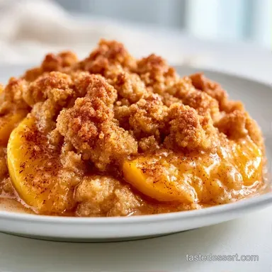 Quick Peach Crisp Recipe for 8 Servings Recipe Card