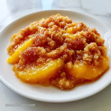 Quick Peach Dessert for Dad in 50 Min Recipe Card