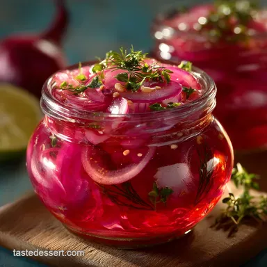 Quick Pickled Red Onions Recipe Zesty Foolproof Ready in 45 Minutes Recipe Card