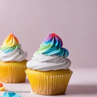Rainbow Cupcakes with Vanilla Cloud My Brightest Bake