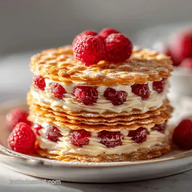 Raspberry Mille Feuille Cookies in 55 Minutes Recipe Card