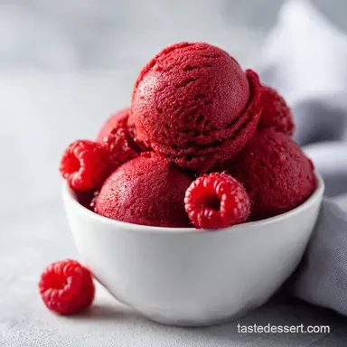 Raspberry Sorbet Recipe in 10 Minutes