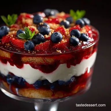 Red White and Blueberry Trifle: The Ultimate Layered Summer Dessert Recipe Card