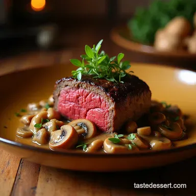 Foolproof Oven Roasted Beef Tenderloin with Mushroom Sauce Recipe Card