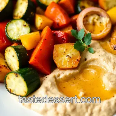 Easy Roast Veggies & Hummus Delightful Appetizer: A Family Favorite! Recipe Card