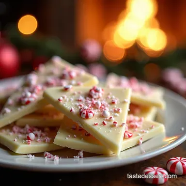 Santas Little Helper White Chocolate Peppermint Bark Recipe Recipe Card