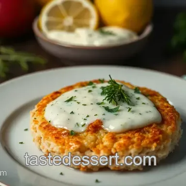 Easy Savory Canned Salmon Cakes with Lemon Dill Sauce Recipe