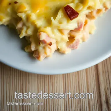 Savory Reuben Casserole with Tangy Sauerkraut presentation