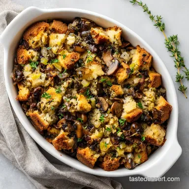 Vegetarian Stuffing Recipe with Apples Recipe Card