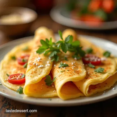 Easy Savoury Cheese Cr&ecirc;pes Recipe for Brunch or Supper Recipe Card