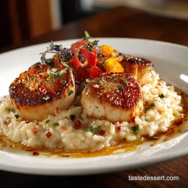 Scallops with Parmesan Risotto: Restaurant-Quality Recipe Recipe Card