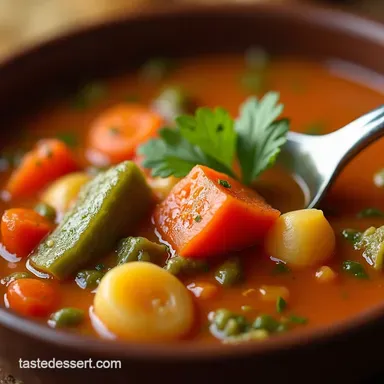 Slow Cooker Veggie Soup Grandmas Easy Set Forget Recipe Recipe Card