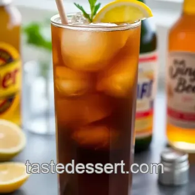 Shake Dark Rum Ginger Beer Delightful presentation
