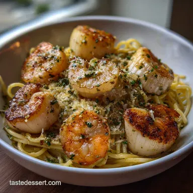 Shrimp and Scallop Scampi Pasta Recipe | Restaurant Quality