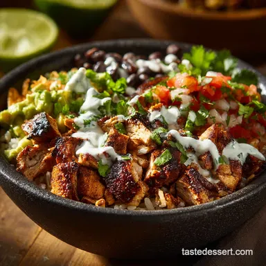 Chipotle Bowl Recipe Ultimate Smoky Chicken Burrito Bowl At Home Recipe Card