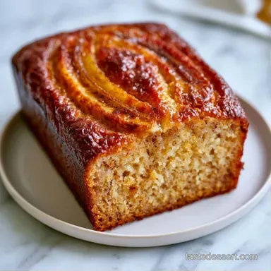 Simple Banana Bread Recipe: Caramelized Recipe Card