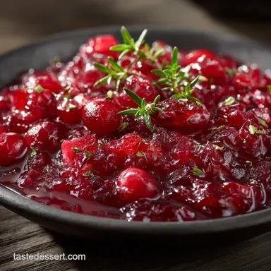 Simple Cranberry Relish: Ready in 20 Minutes, Perfectly Tart Bright Recipe Card