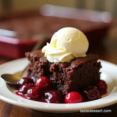 Easy Chocolate Cherry Dump Cake My Lazy Weeknight Secret Recipe Card
