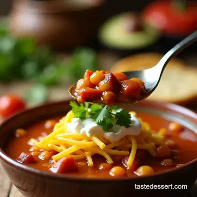 Six Can Fiesta Taco Soup Quick Easy Dinner Recipe Card