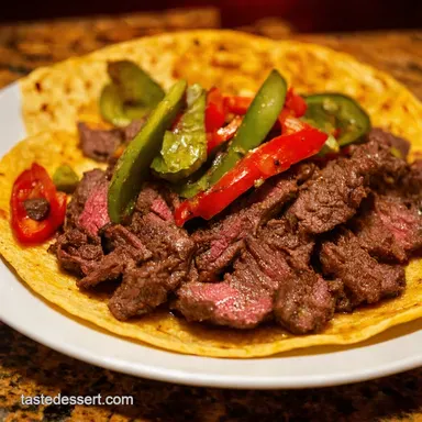 Sizzlin Steak Fajitas made with an Easy Homemade Seasoning Recipe Card