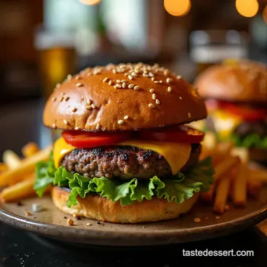 Sizzling Stove Top Burgers PubStyle at Home Recipe Card