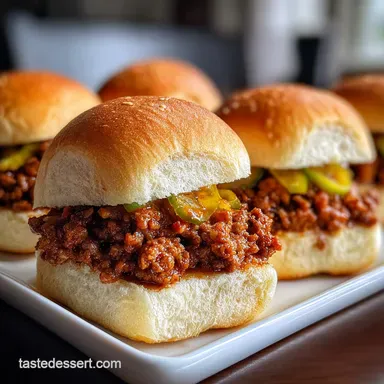 Sloppy Joe Sliders Oven Baked in 40 Minutes Recipe Card