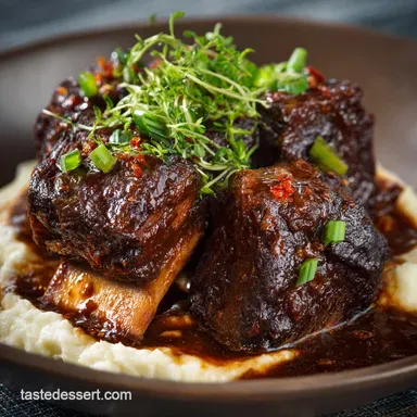 BBQ Short Ribs Recipe: Melt-in-Your-Mouth Oven-Braised Beef Recipe Card