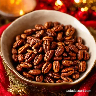 Slow Cooker Candied Cinnamon Pecans Dead Easy Christmas Treat Recipe Card