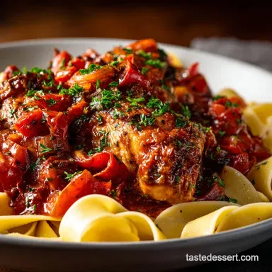 Slow Cooker Chicken Cacciatore: The Effortless Italian Feast Recipe Card