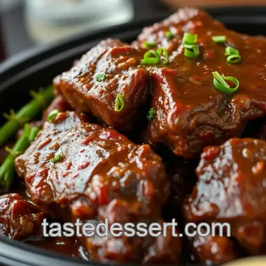 Slow Cooker Pub-Style Short Ribs with Creamy Mash presentation