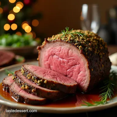 Tender SlowRoasted Prime Rib with GarlicHerb Crust Recipe Card