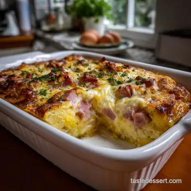 Small Batch Ham Potato Breakfast Casserole: Velvety Egg Bake