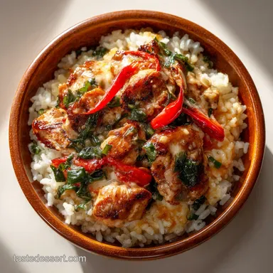 Chicken Taco Poblano Rice Bowls Flavorful Weeknight Dinner Recipe Card