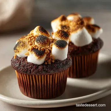 Smores Cupcakes Recipe in 50 Minutes Recipe Card