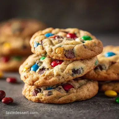 Soft and Chewy MM Cookies Guaranteed Thick BakeryStyle Treat Recipe Card