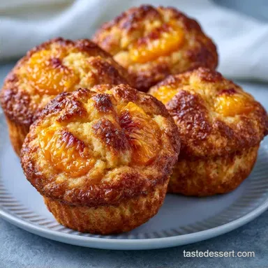 Sour Cream Peach Muffins in 40 Minutes
