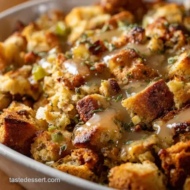 Thanksgiving Side Dishes: The Best Sourdough Dressing (Never Soggy) Recipe Card