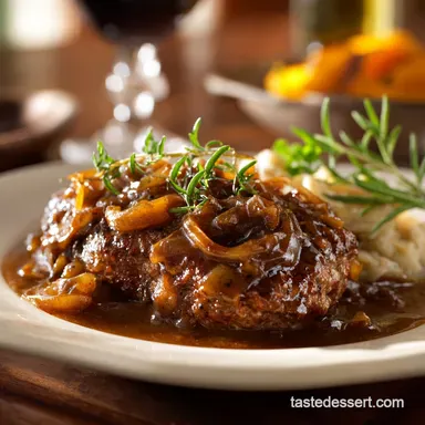 Southern Smothered Steak Recipe: Fork-Tender Beef in Rich Onion Gravy Recipe Card