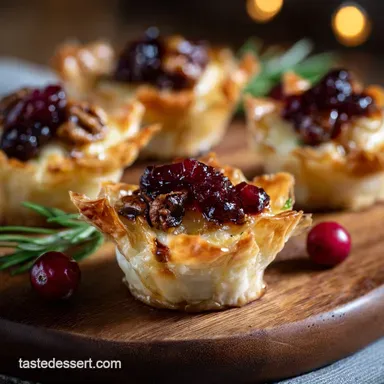 Perfect Baked Brie Phyllo Cups Easy Cranberry Pecan Bites