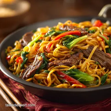 Beef Lo Mein Recipe: Speedy Wok Noodles with Tender Steak Recipe Card